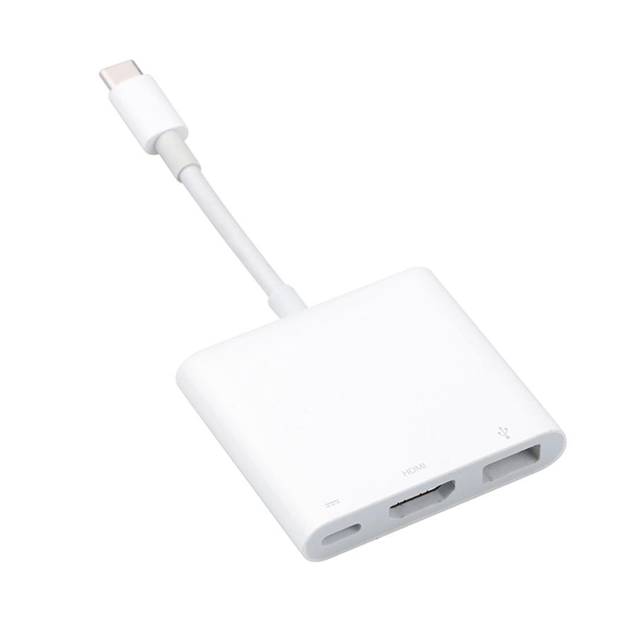 Цифровой AV-мультипортовый адаптер USB-C с USB-портом Белый Прочный Для Apple