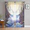 Woods Moon Elk Sheer Curtain For Bedroom Tulle Voile Curtain For Kitchen Living Room Decor Window Treatment