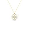 Snow Flake Baget Zircon Silver Pendant Necklace Gold Plated