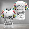 Модная мужская футболка с принтом тай-дай, уличная спортивная одежда для бадминтона и тенниса, летние дышащие повседневные свободные топы с короткими рукавами и круглым вырезом