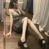 Сексуальные женские чулки, милые черные, белые длинные носки выше колена, женские компрессионные носки