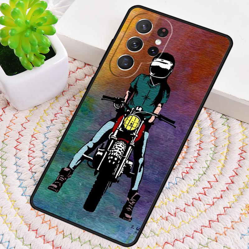 Мультяшный чехол для телефона с мотоциклом для Samsung Galaxy note 10 pro S26 Ultra S23 S24 FE S25 S21 S22 PLUS ударопрочный чехол