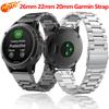 Stainless Steel Strap for Garmin Fenix 8X 7X 7 7S 6S 6X 6 Pro 5X 5 5S/Tactix 8 51mm 47mm Metal Quick Fit for 26 22 20mm Bracelet