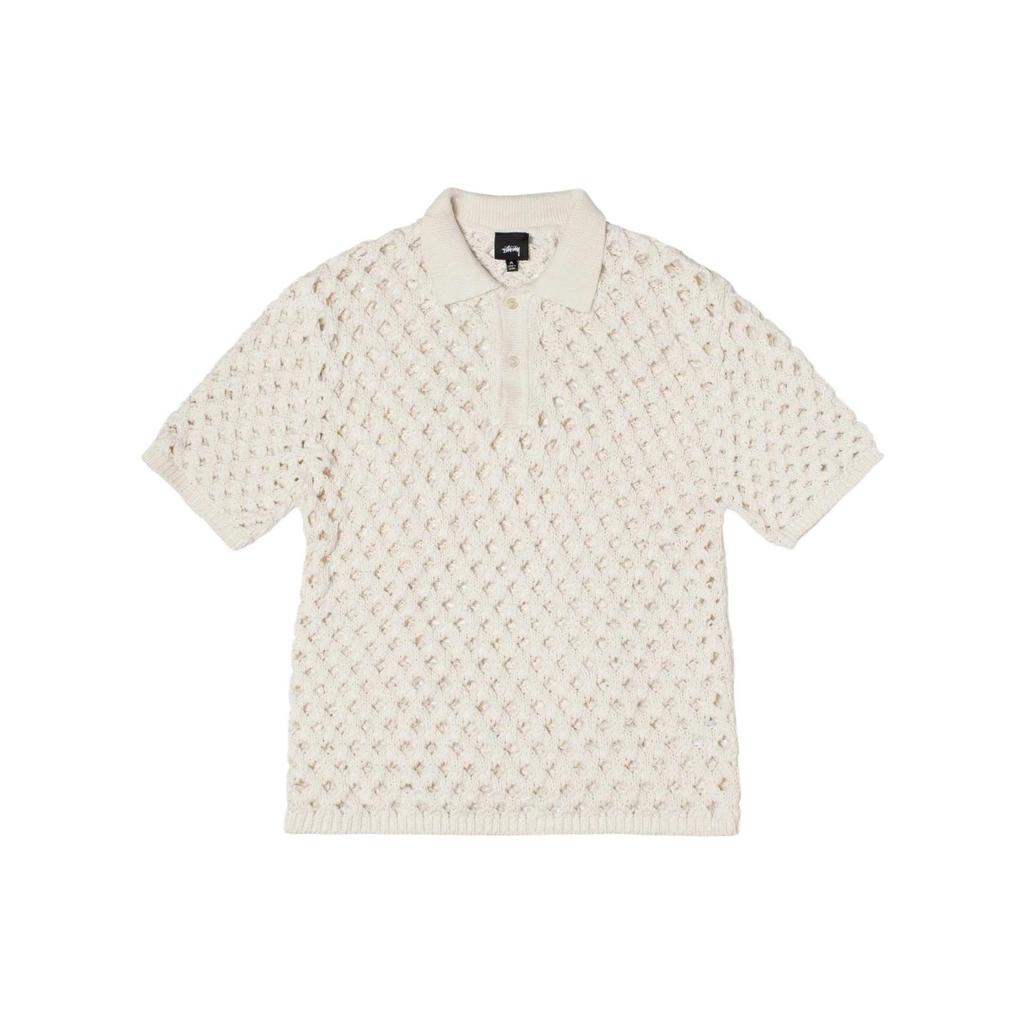 Stussy Big Mesh cotton polo jumper 117178