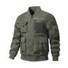 Workwear Multi-pocket Flight Jacket, Functional Style Men's Baseball Uniform, Fashionable Casual Loose Top