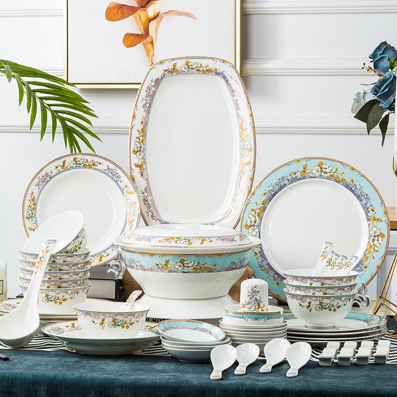 56-Piece Ceramic Dinnerware Set