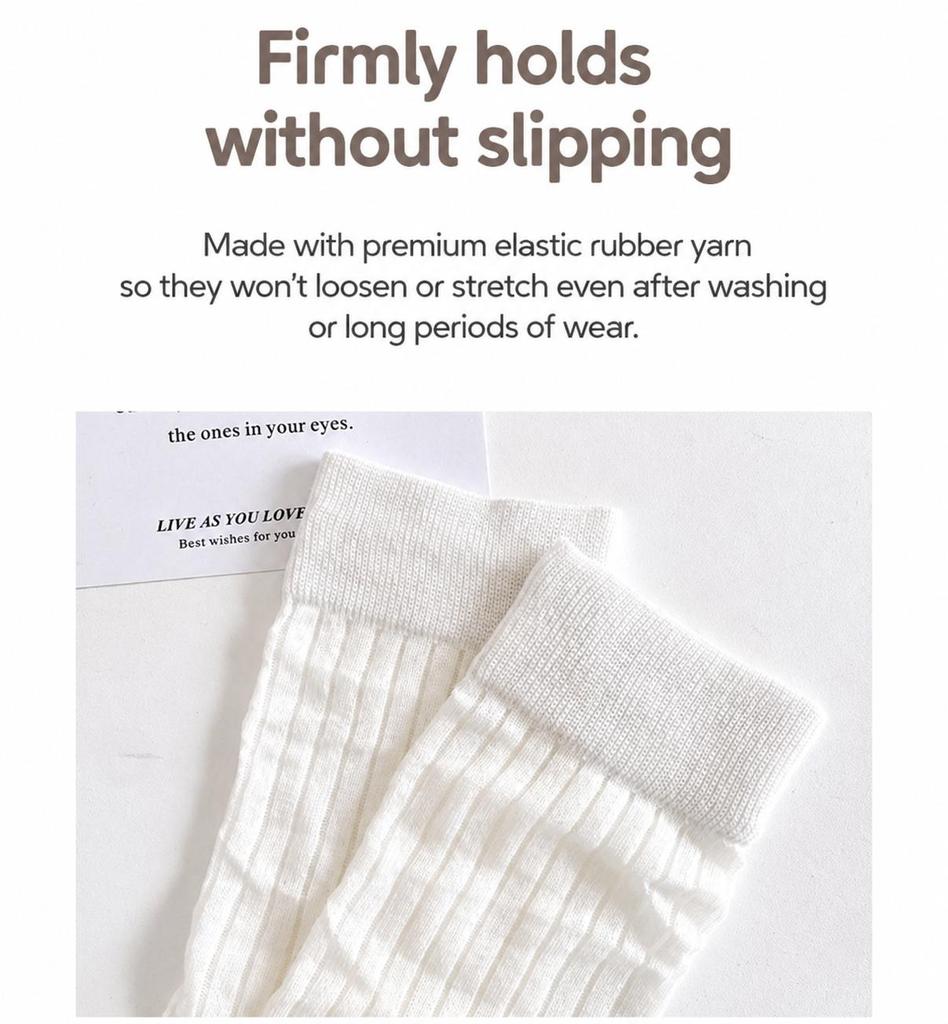 Made in Korea Ribbed Crew Socks 5-Pack