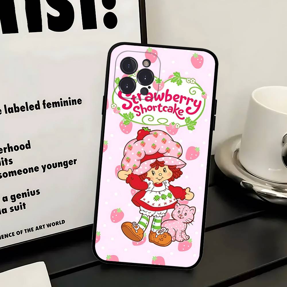 Cartoon Girl S-Strawberry S-Shortcake Phone Case For Iphone 17 16 15 16e 14 13 12 11 Pro Max Plus Case Cover Coque
