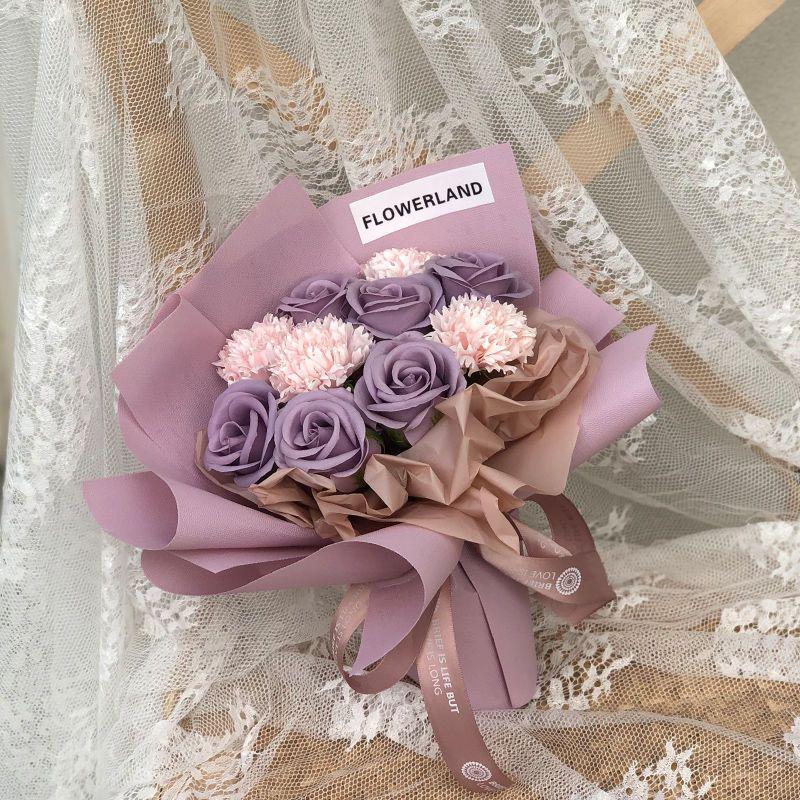Preserved Rose & Carnation Bouquet - Perfect Birthday or Valentine's Gift for Mother, Teacher, or Girlfriend