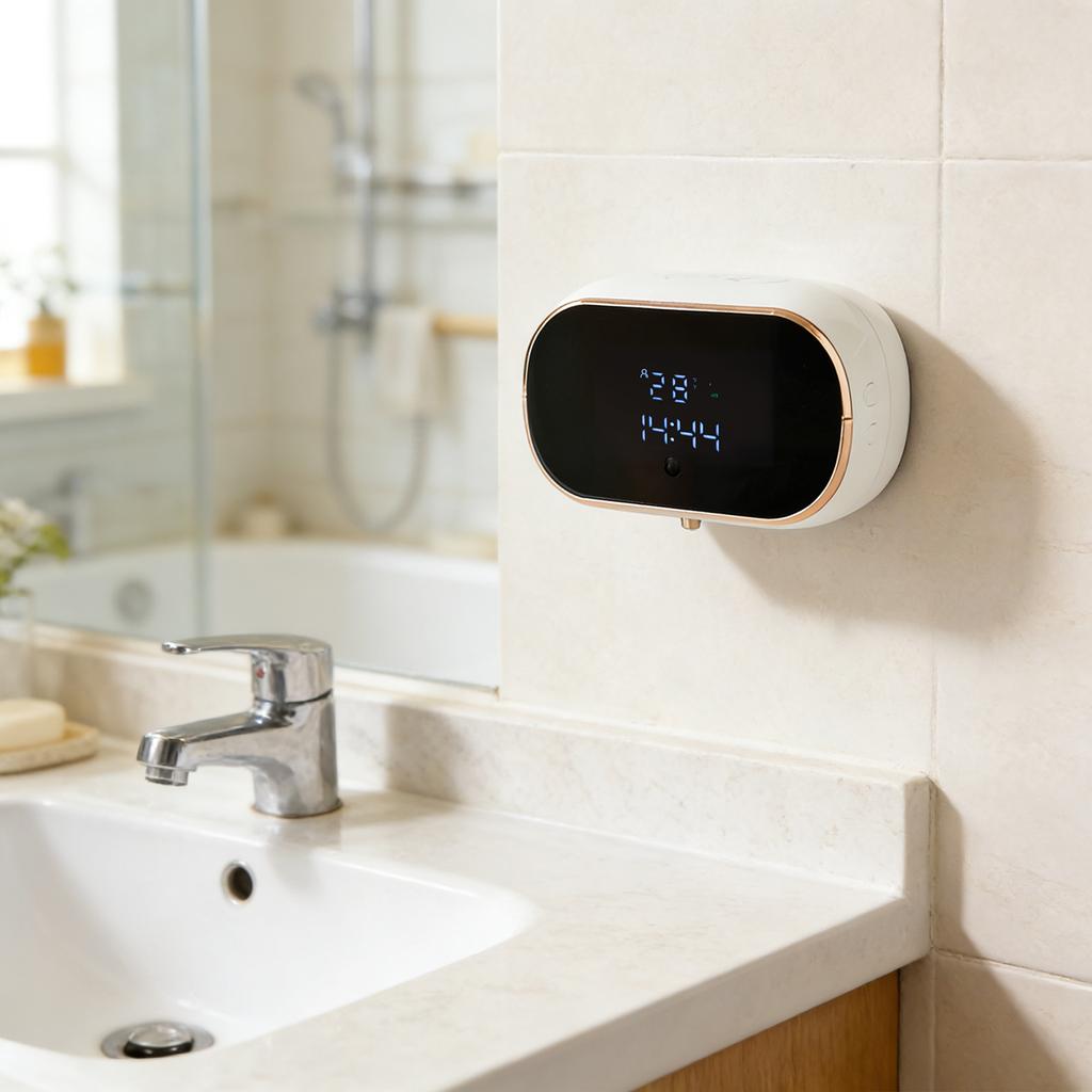 Автоматический дозатор мыла жидкий для ванной: Настенный перезаряжаемый бесконтактный регулируемый автоматический умный электрический пластиковый дозатор мыла - Кухня