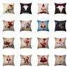 Santa Claus Christmas Theme Printed Pattern Cushion Cover Home Living Room Sofa Decoration Square Pillow Pillow Cover