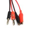 2pcs 1m / 39inch Length 4mm Banana Plug To Alligator Clip Flexible Cable Set for  Multimeter Oscilloscope, Red Black Test Lead-Wire Kit