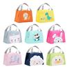Lunch Bag High Capacity Waterproof Insulated Cartoon Pattern Smooth Zipper Keeping Warm Cold Fine Sewing Leakproof Thermal Bento Tote for Picnic