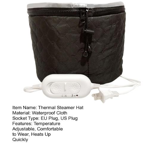 Yousheng Thermal Steamer Hat 3 Mode Temperature Control Heats Up Quickly Hair Styling Afro Steam Hat US/EU Plug Hair Deep Conditioning Heat Hat