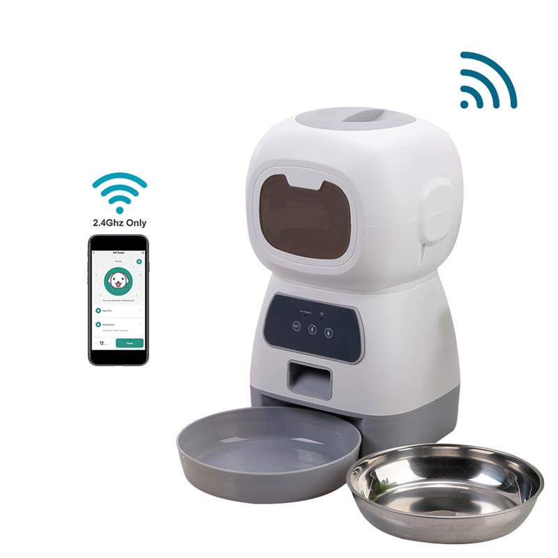 3.5L Автоматическая кормушка для домашних животных для кошек WiFi Smart Whirlpool Медленная кормушка для собак с регистратором Большая емкость Тайминг Дистрибьютор корма для кошек