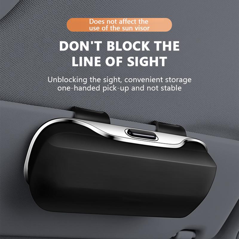 SEAMETAL Автомобильный бокс для очков Портативный нажимной переключатель Держатель для солнцезащитных очков Футляр для очков для вождения Автомобильный козырек от солнца Коробка для хранения линз