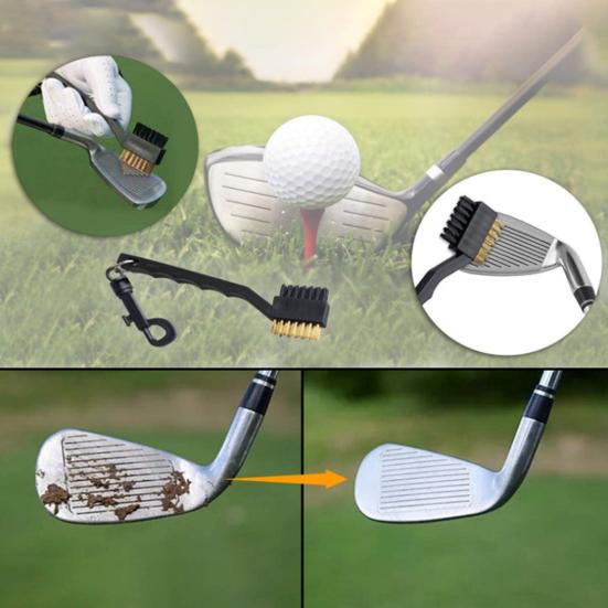 Щетка для чистки гольфа Полезная многофункциональная эффективная щетка для чистки Двусторонняя щетка для чистки гольфа Щетка для гольфа Аксессуары для гольфа