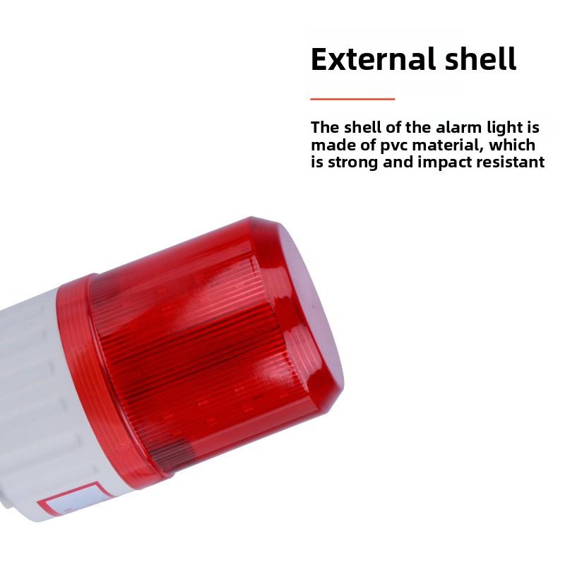 LTE-1081J Security Alert LED Strobe Light Alarm 220V 12V 24V Rotating Warning Light Sound Protection Products