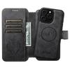 SUTENI Q-05 For iPhone 15 Pro Max Wallet Case 2 In 1 Detachable Leather Flip Phone Cover with Stand