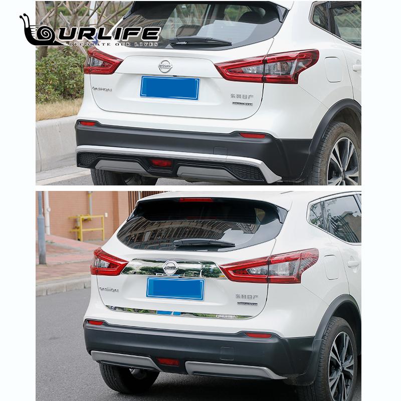 Для Nissan Qashqai j11 2016-нижняя крышка задней двери ailgate, литая накладка из нержавеющей стали, обшивка задней двери автомобиля
