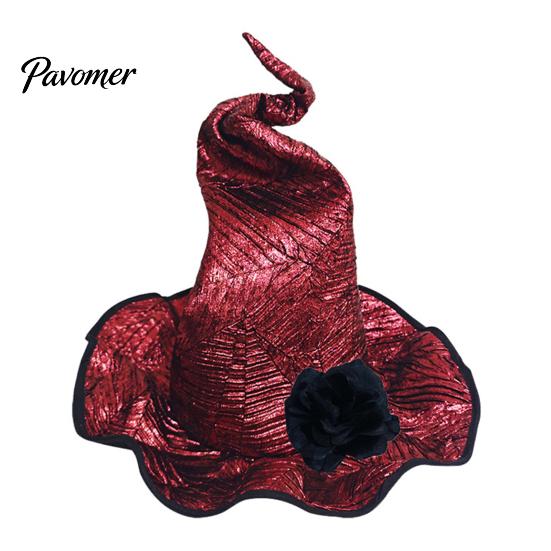 Тематические Фото Реквизит Шляпа Ведьмы для Взрослых, Гибкая Кривая Шляпа, Формируемая Широкополая Праздничный Подарок Ей Поля Волшебника Костюм для Косплея, Хэллоуин