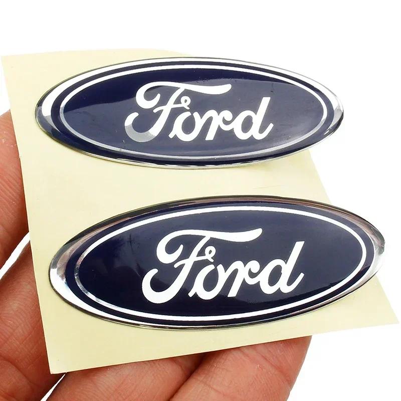 YJBU1 58x22mm Car Steering Wheel Center Emblem Sticker for Ford Focus 3 MK2 Fiesta MK7 Mondeo Mk4 Fusion Kuga Transit Edge F150