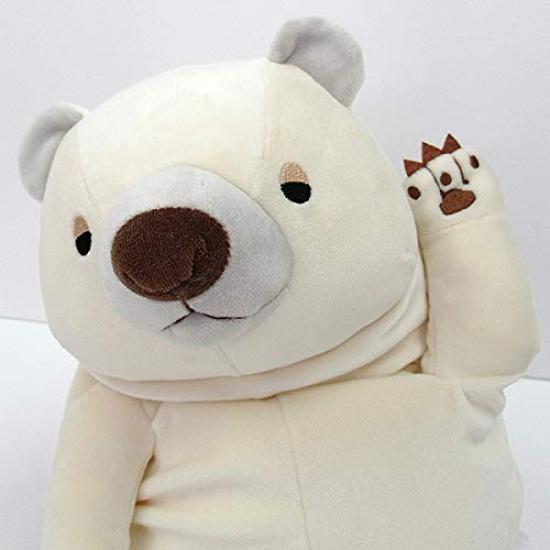 Shinada Global Mochi Series Mochi Bear White (M) 14 X 14 X 22cm Stuffed Animal Bear MOKW-0230W