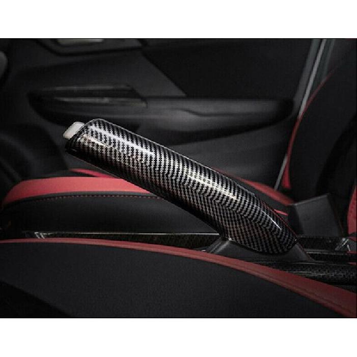 For 2014-2020 Honda Fit Jazz Carbon Fiber Handbrake Brake Handle Cover trim