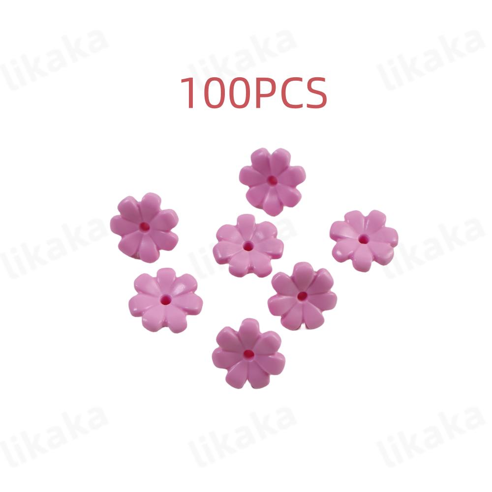 100 шт. MOC, красочные цветочные строительные блоки, сделай сам, красивые сады, кирпичи, игрушки, городской дом на дереве, сцена, растения, аксессуары для девочек