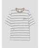 SHIFT.G Lettering Point Stripe T-Shirt Beige