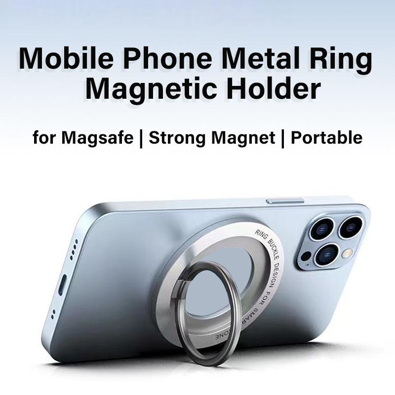Магнитный держатель для мобильного телефона Magsafe, металлический кольцо-держатель, складная подставка с сильным магнитом, портативный кронштейн для iPhone 15 16 17 Pro