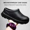 Fashion Oil-proof Men's Chef Shoes Non-slip Men's Safety Shoes Soft Waterproof Work Shoes Men's Sandals Spring and Autumn Rain Boots