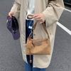 Autumn Retro Niche Underarm Bag Women's New Fashion Suede Bucket Bag Simple Shoulder Bag