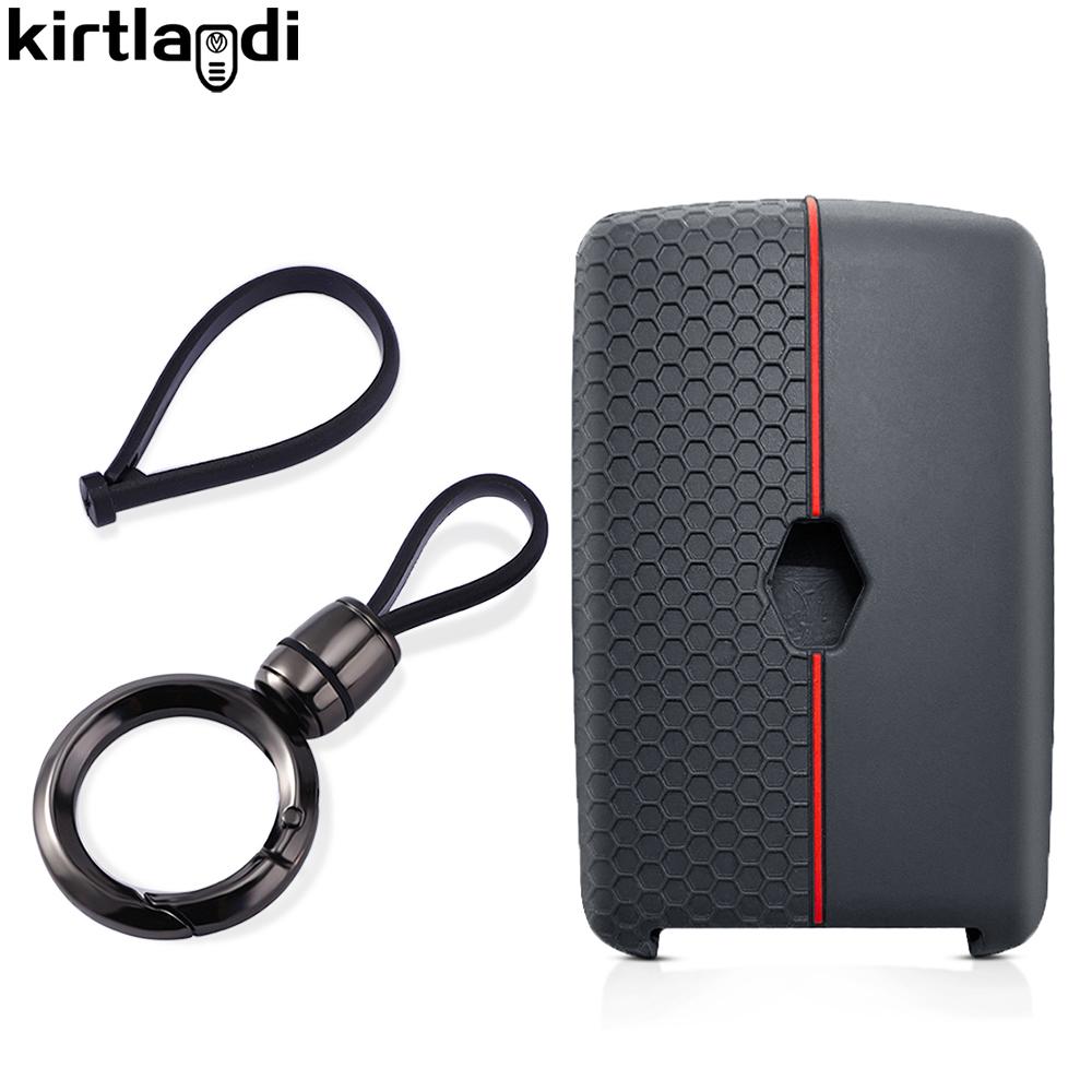Для Renault Clio Megane Arkana Captur Koleos Zoe Espace Scenic Sandero Kadjar Dacia Duster Силиконовый чехол-картхолдер для ключа-брелока автомобиля