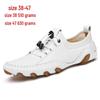 Men's White Bean Breathable Casual Shoes - Plus Size, Soft Sole Driving Loafers
