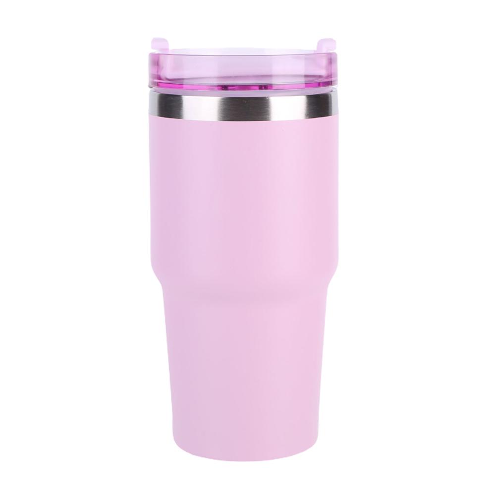 20oz Thermal Travel Mug with Straw 304 Stainless Steel Thermal Coffee Car Cup Thermal Iced Travel Cup for Camping Hiking Picnic