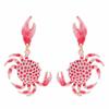 1 Pair Fashion Animal Earrings Simple Ear Jewelry Crab Earrings  Beach Vacation Accessory