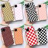 Checkerboard Pattern Mustard Yellow Case For Samsung Galaxy A54 A34 A52 A32 A22 A12 A13 A14 A23 A33 A53 A73 A51 A71 Cover