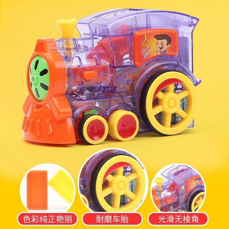 Transparent Domino Puzzle Children'S Automatic Delivery Licensing Standing Brand Electric Train