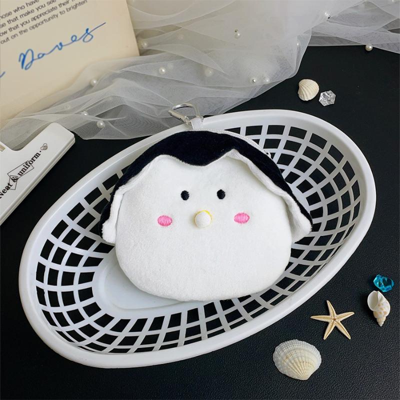 OysterPlush Cute Zipper Coin Wallet Soft Stuffed Bag for Casual Fashion Accessories