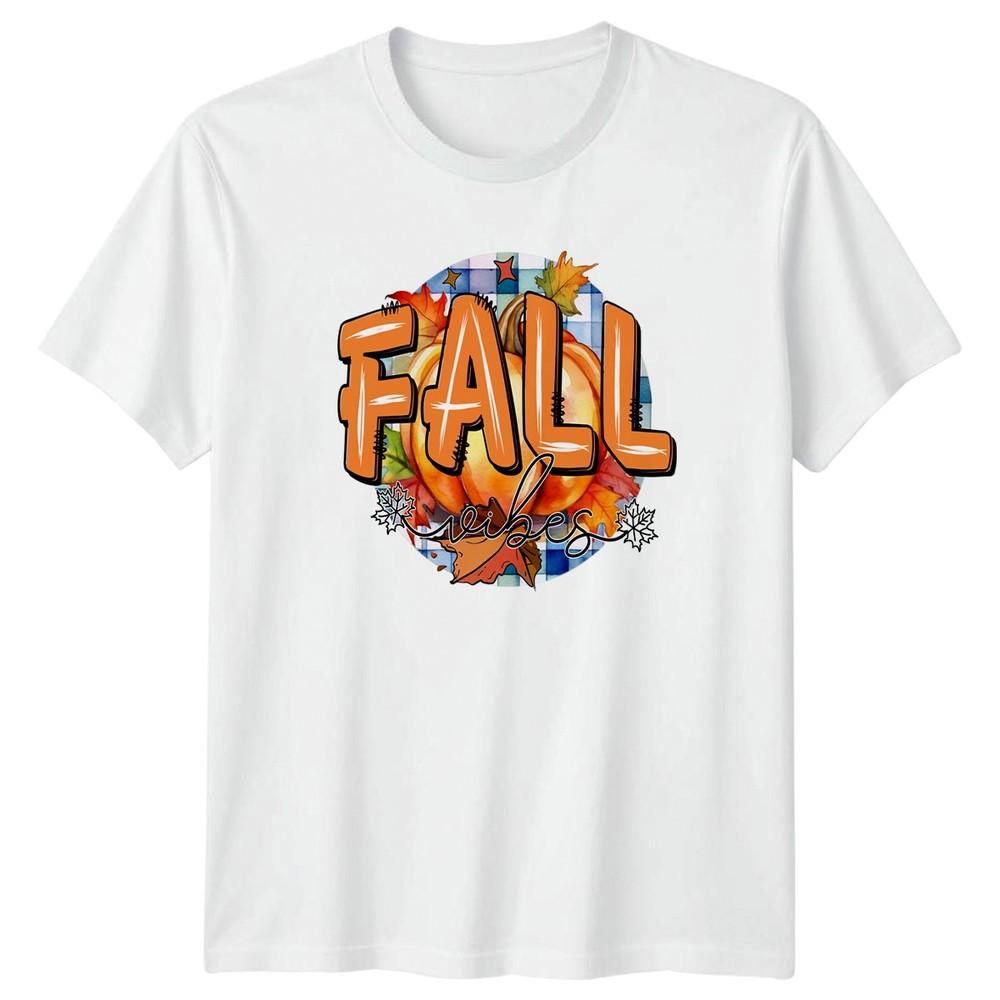 Fall Vibes TShirt Pumpkin Autumn Thanksgiving Gift For Him And Her