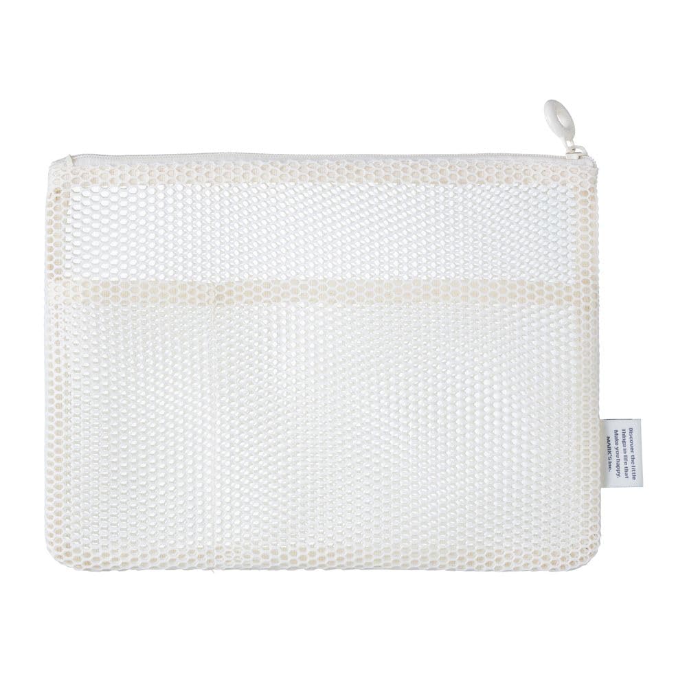Flat Mesh Marks Pouch, A5, Collection, Melon, MSH-PO11-LGN