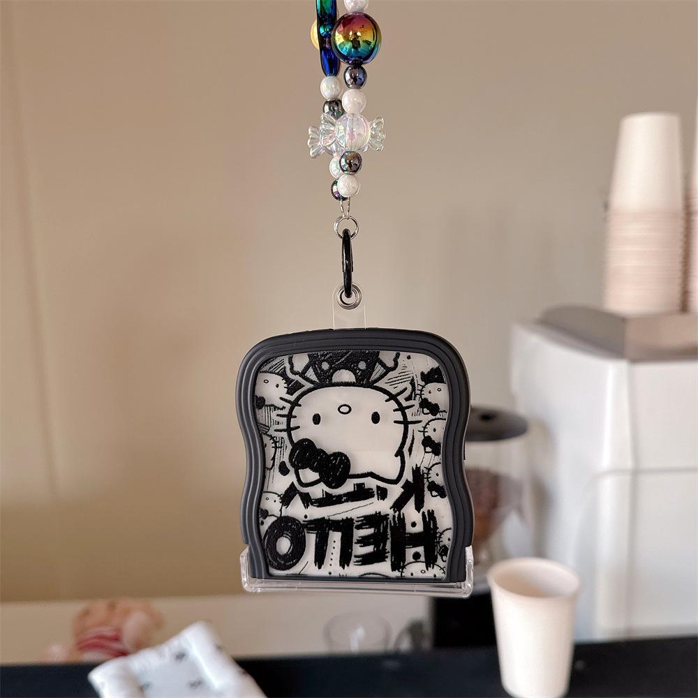 Защитный чехол для складного телефона Samsung Galaxy Z Flip7/6/5/4 с ремешком Hello Kitty