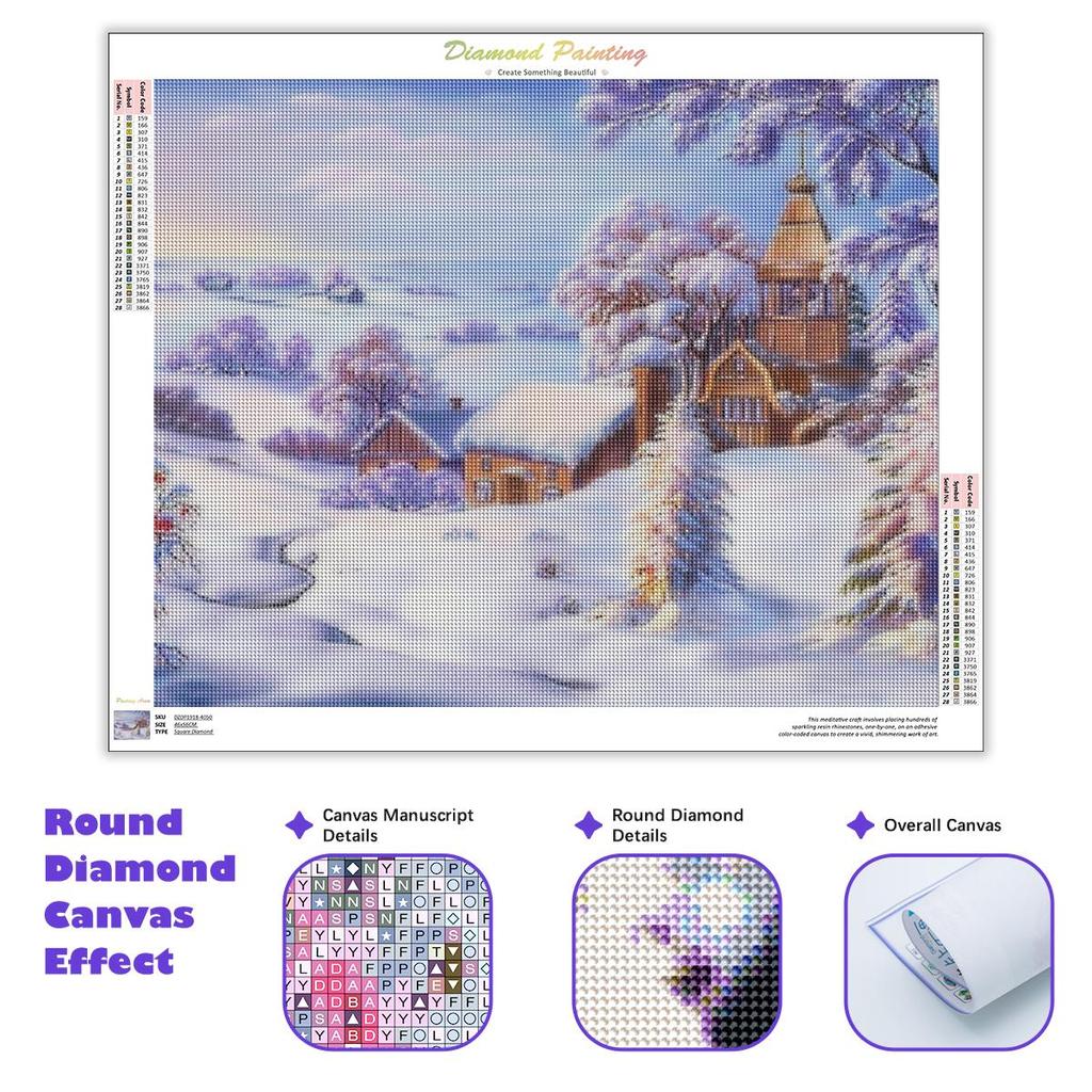 5D алмазная живопись зимний пейзаж Алмазная мозаика вышивка снег горный хрусталь картины стены 30x40 см/12x16 дюймов