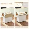 Kitchen Island With Drop Leaf Rolling Kitchen Storage Trolley On Wheels With Drawer Spice Rack And Towel Rack White