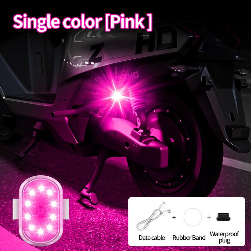 New car motorcycle flash light multi-function touch light colorful RGB warning light touch tail light
