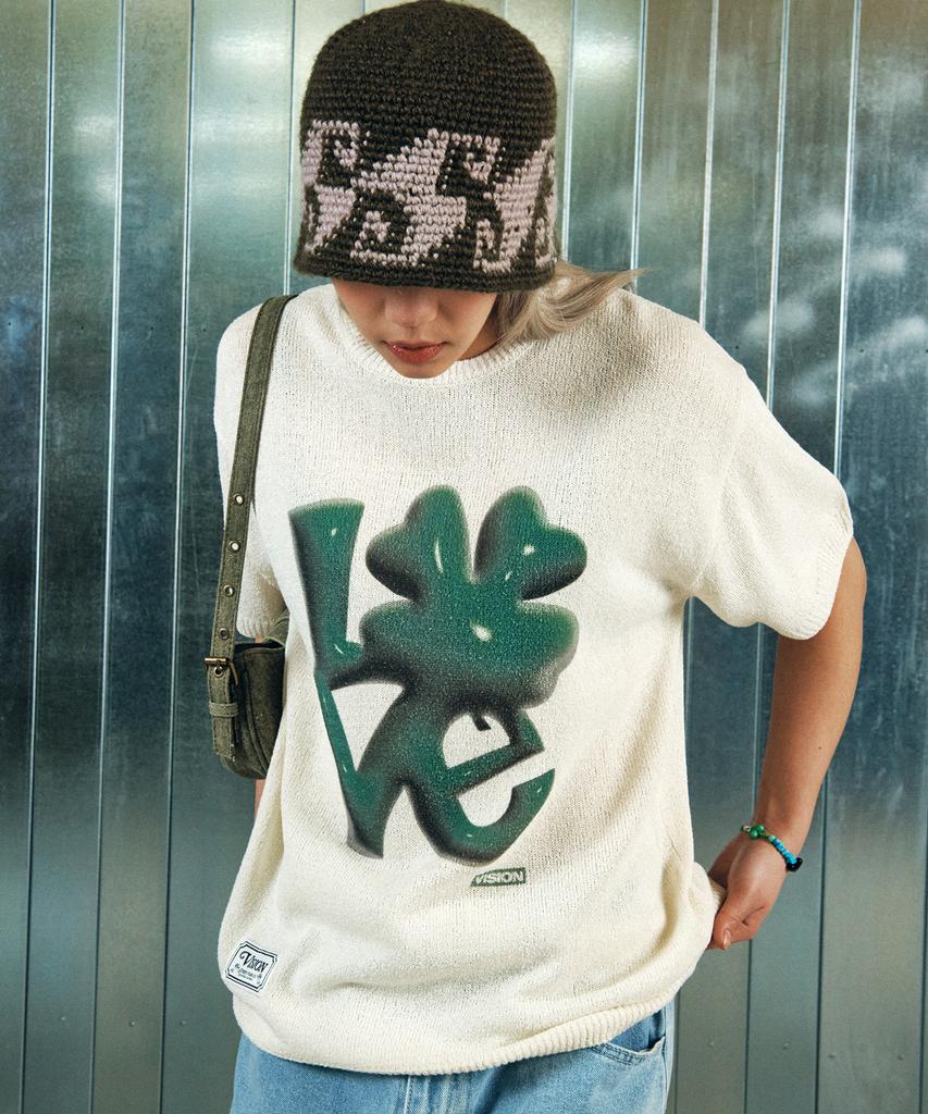 VISION STREETWEAR Vsw 3D Love Washable Knit Ivory