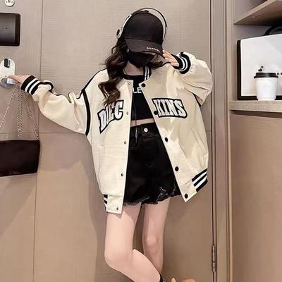 Хлопковые куртки-свитшоты свободного кроя на пуговицах в стиле пэчворк с алфавитом для девочек, школьная детская спортивная одежда, верхняя одежда для детей 3-16 лет