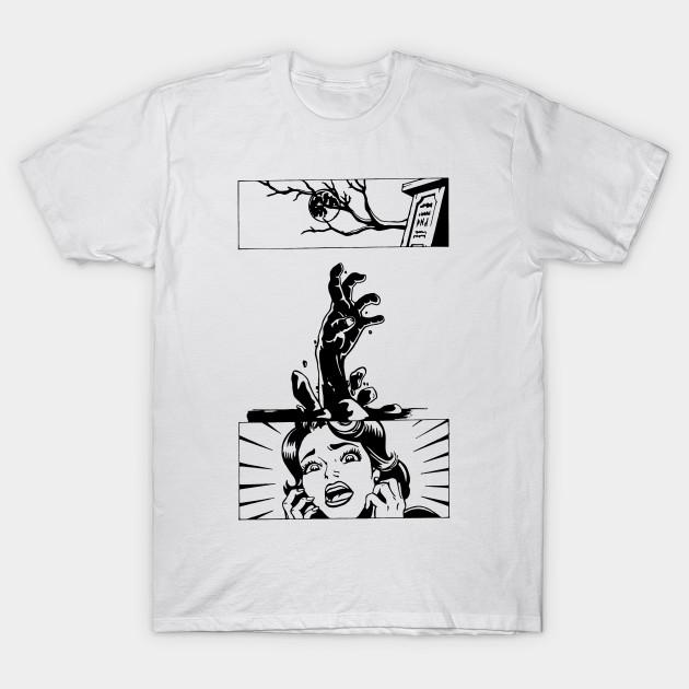 T Shirt Women Zombie Comic Page Harajuku Print Kawaii Tshirt Summer Short Sleeve Female T-Shirt Top Tee