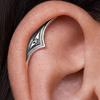 1Pcs Goth Hidden Earring for Women Men Silver Color Punk Halloween Jewelry Accessories Party Gift